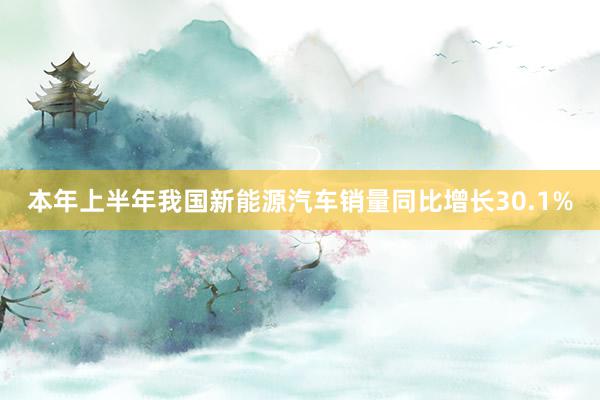 本年上半年我国新能源汽车销量同比增长30.1%