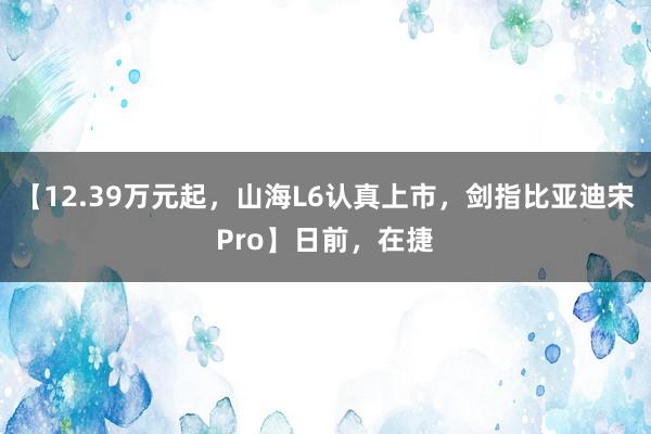 【12.39万元起，山海L6认真上市，剑指比亚迪宋Pro】日前，在捷